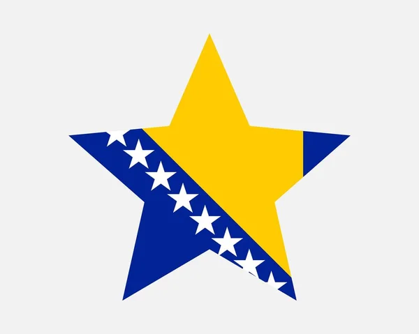 Flaga Gwiazdy Bośni Hercegowiny — Wektor stockowy