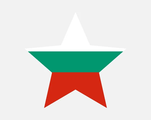 Bandiera Della Bulgaria Bandiera Bulgara Forma Stella Repubblica Bulgaria Paese — Vettoriale Stock