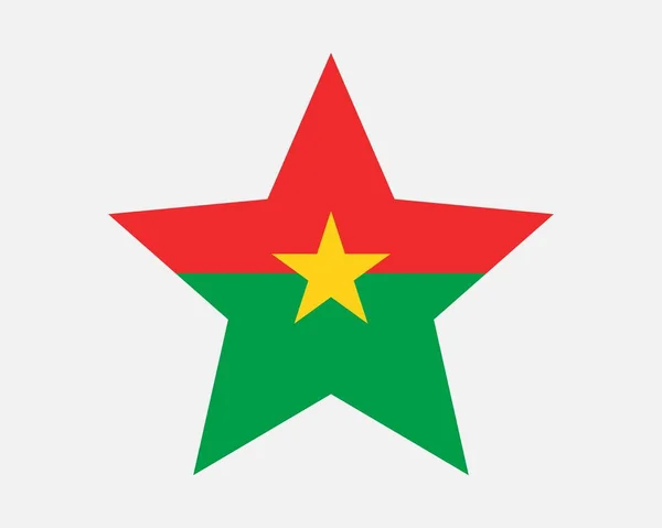 Drapeau Étoile Burkina Faso — Image vectorielle