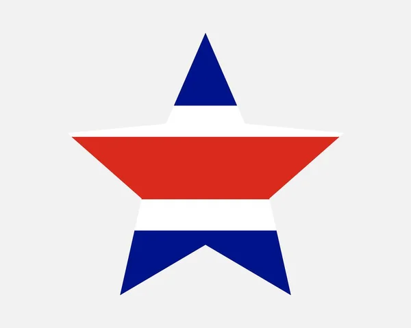 Flaga Gwiazdy Kostaryki — Wektor stockowy