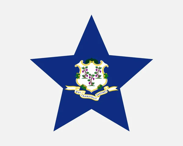 Connecticut Usa Stjärnflagga — Stock vektor