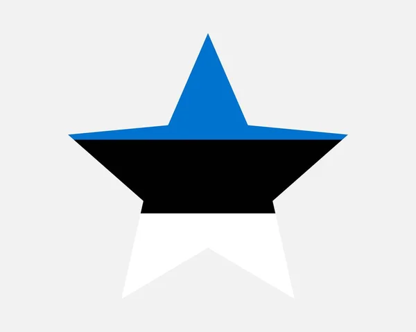 Estonská Hvězdná Vlajka Estonská Hvězdná Vlajka Estonská Republika Země Národní — Stockový vektor