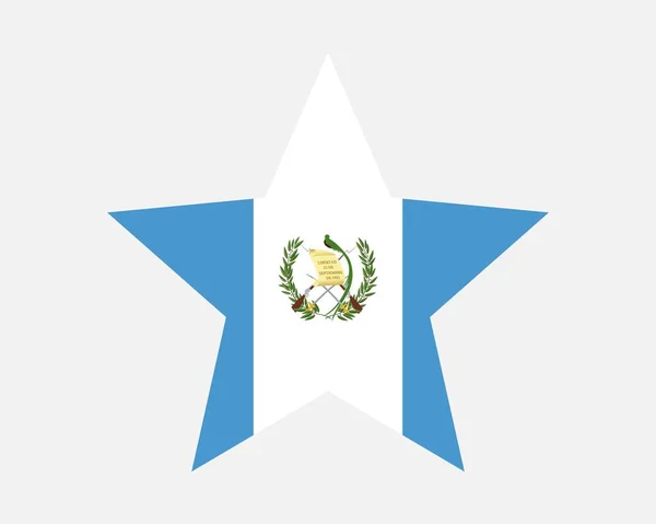 Звёздный Флаг Гватемалы Флаг Гватемальской Звездной Формы Символическая Икона Республики — стоковый вектор