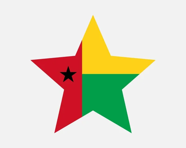 Étoile Guinée Bissau Drapeau — Image vectorielle