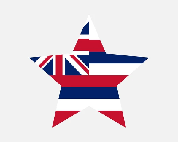 Hawaje Stany Zjednoczone Flaga Gwiazdy — Wektor stockowy