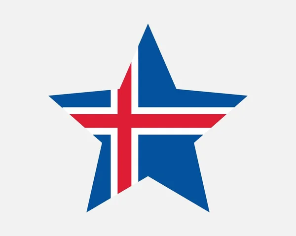 Islandzka Flaga Gwiazdy Flaga Gwiazdy Aleksandra Islandzki Baner Narodowy Ikona — Wektor stockowy