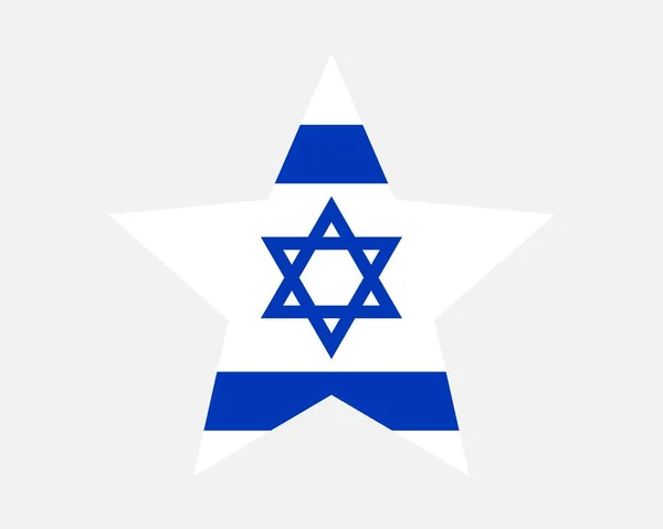 以色列星旗 以色列星形旗帜 以色列国国家国旗图标符号矢量平面艺术品图解 — 图库矢量图片
