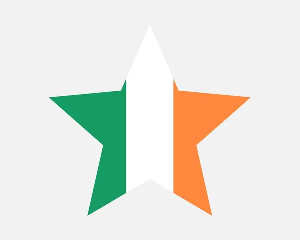 Ireland Republic Ireland Star Flag — Stock Vector
