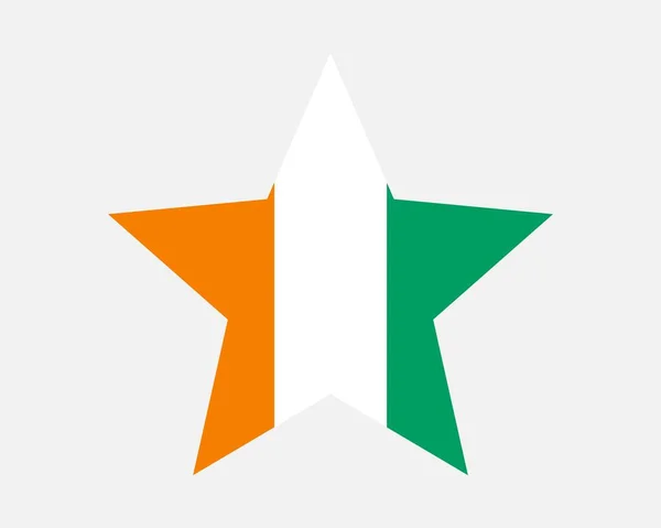 Ivory Coast Star Flag — Stock Vector