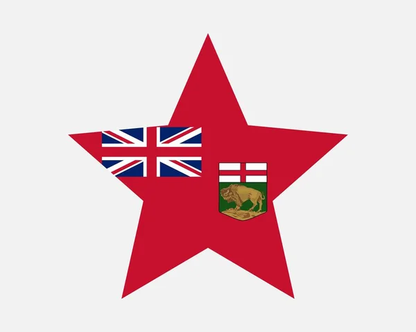 Manitoba Kanada Star Flag — Stockový vektor