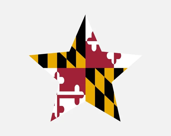 Maryland Bandeira Das Estrelas Dos Eua — Vetor de Stock