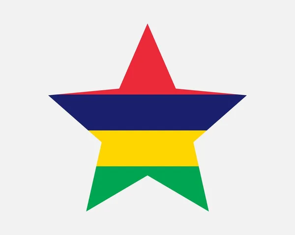 Αστέρι Του Μαυρίκιου Σημαία Αστεριού Του Μαυρίκιου Δημοκρατία Του Μαυρίκιου — Διανυσματικό Αρχείο