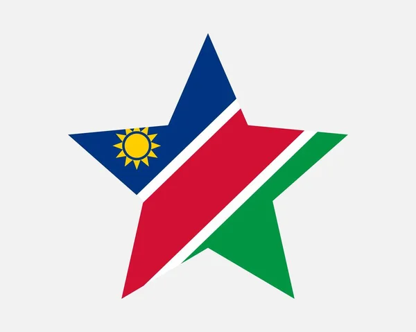 Namibia Star Flag Bandera Namibia Star Shape República Namibia País — Archivo Imágenes Vectoriales