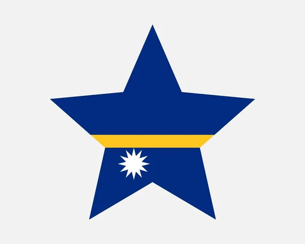 Bandera Nauru Star Bandera Nauruan Star Shape República Nauru País — Vector de stock