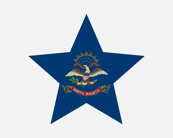 Dakota Del Norte Usa Star Flag — Vector de stock