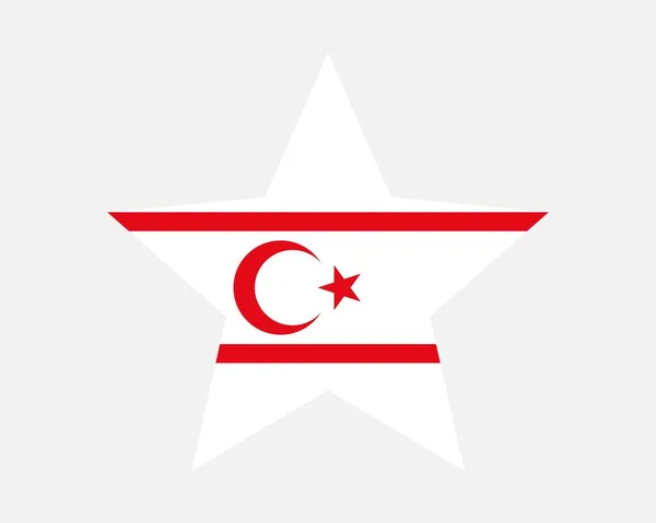 Northern Cyprus Star Flag — Stock Vector