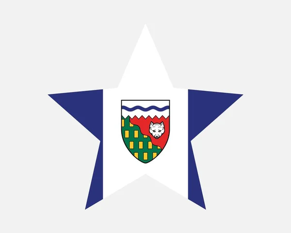 西北地区加拿大星旗 — 图库矢量图片