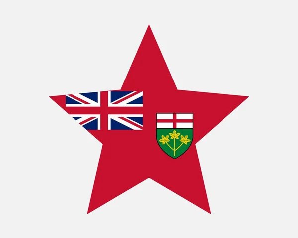 Ontario Canada Star Flag — Stockvector