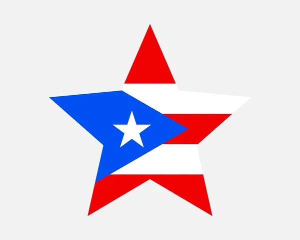 Bandera Estrella Puerto Rico — Archivo Imágenes Vectoriales