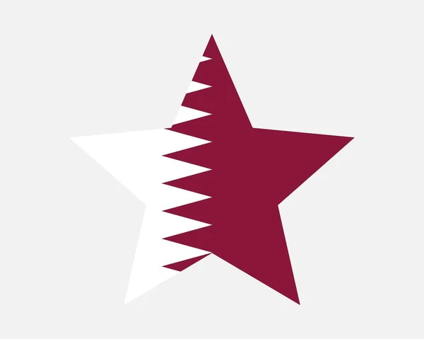 Звёздный Флаг Катара Флаг Звезды Катара Государство Катар Государство Катар — стоковый вектор