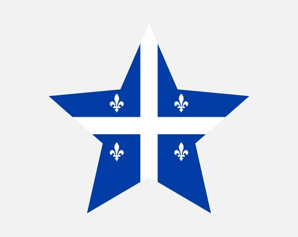 Quebec Bandeira Estrela Canadá —  Vetores de Stock