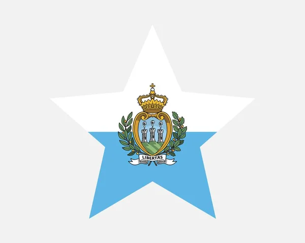 Bandeira Estrela San Marino —  Vetores de Stock