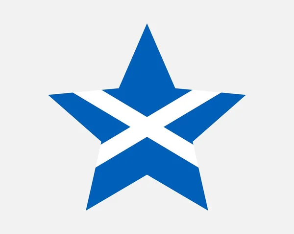 Flaga Gwiazdy Szkocji Szkocka Flaga Kształcie Gwiazdy Scots Andrew Cross — Wektor stockowy
