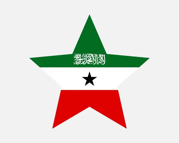 Somaliland Star Flag Republiek Somaliland Star Shape Flag Somalië Land — Stockvector