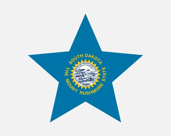 Dakota Del Sur Usa Star Flag — Vector de stock