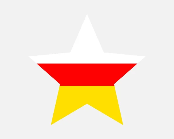 Bandiera Stellare Dell Ossezia Meridionale — Vettoriale Stock