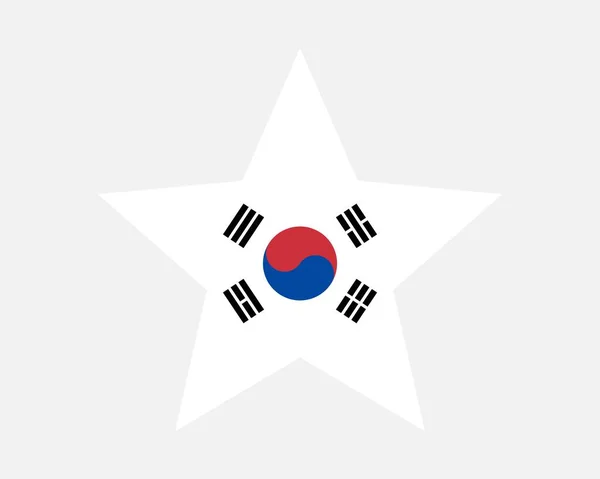 Coreia Sul Bandeira Estrela —  Vetores de Stock