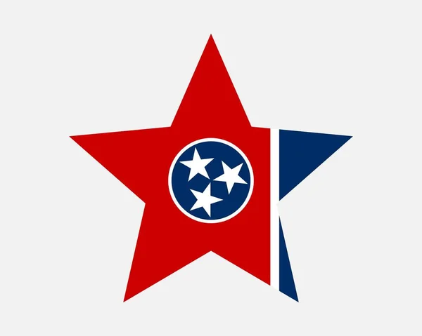 Tennessee Usa Star Flag — Stock Vector