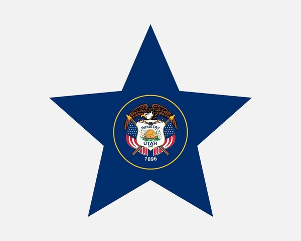 Bandera Utah Usa Star — Vector de stock