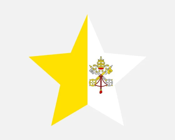 Vaticaanstad Star Flag — Stockvector