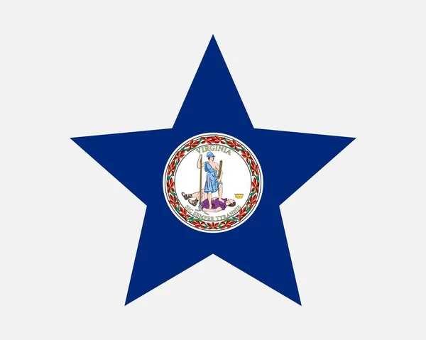 Virginia Usa Star Flag — Stock vektor