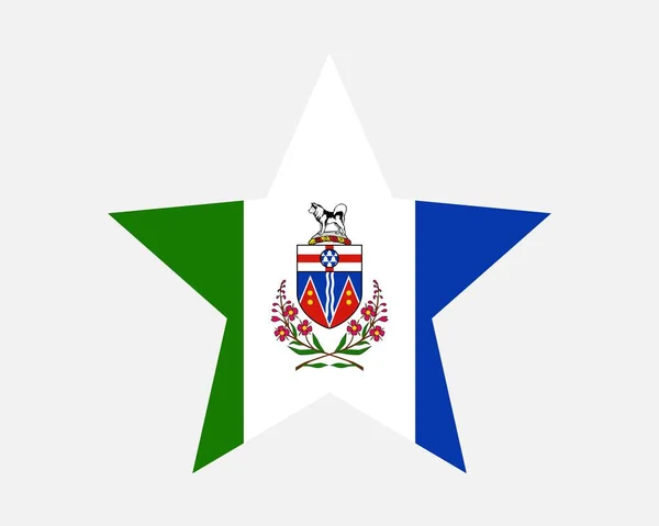 Yukon Canada Star Flag — Vetor de Stock
