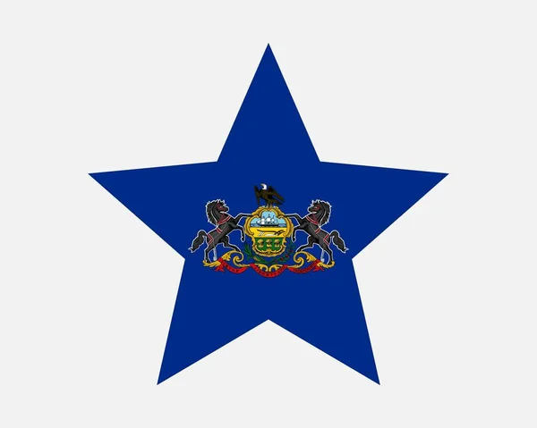 Pennsylvania Verenigde Staten Star Flag Stockillustratie