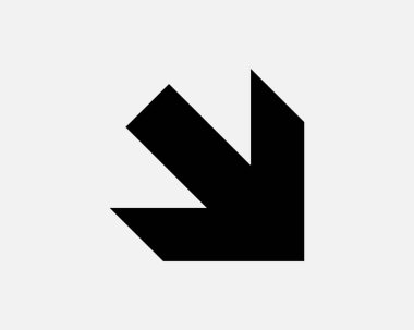 Sağ Alt Ok Yönlendirme Noktası Aşağıya Siyah Beyaz Siluet İmza Simgesi Simgesi Vektör Grafik Çizim ResimleriName