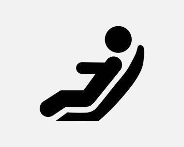 Çocuk Arabası Koltuğu Çocuk Aracı Güvenliği Siyah Beyaz Silueti İmzalama Simgesi Simgesi Vektör Grafiksel Resim Resim Çizimi