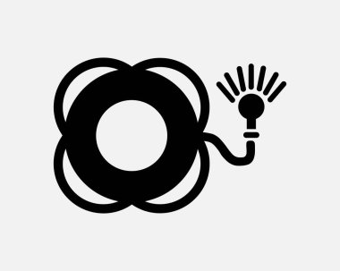 Kalp pili Simgesi Yapay Kalp Hızlandırıcı Nabız Siyah Beyaz Siluet Simgesi Simge İşaretli Grafiksel Resim Çizimi Çizim Vektörü