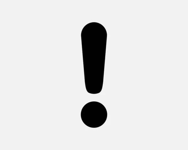 Segnale Esclamativo Simbolo Icona Attenzione Avviso Avviso Avviso Vettore Nero — Vettoriale Stock