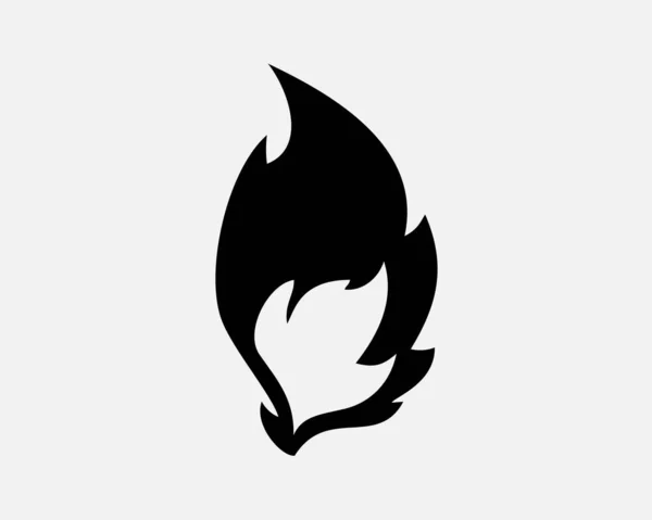 Fire Flame Burn Burning Light Camp Campfire Hot Flammable Black — Stock vektor