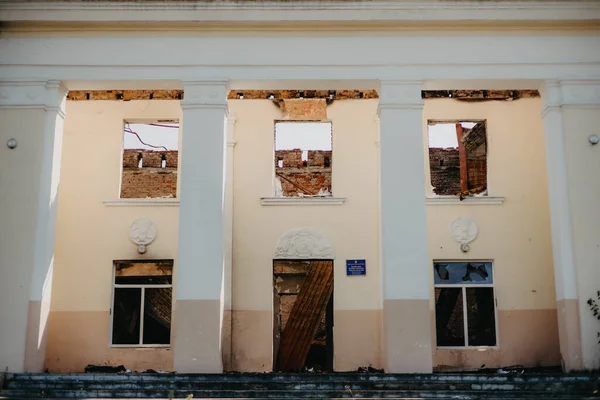 06.08.2022 Irpin, Ukraine:  destroyed houses and architectural monuments as a result of the Russian invasion of the territory of Ukraine