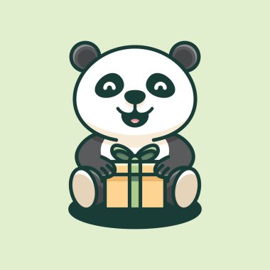 MASKOT LOGO, STICKER, T-Tişört ve ilgili iş için uygun bir Noel hediyesi taşıyan sevimli tavşan.