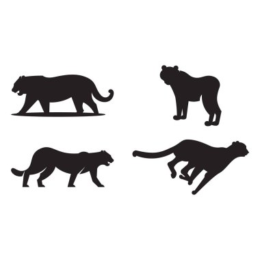 Kaplan silueti bir set