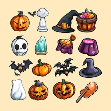 Cadılar Bayramı Kutlamalarını Canlandırmak İçin Cazip Tasarım Elementleri Koleksiyonu