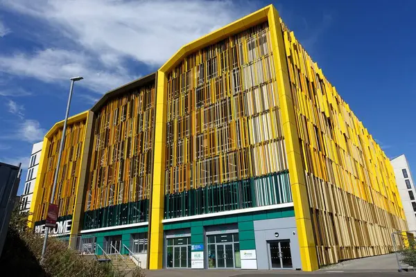 stock image Seven-floor multi-storey car park at Watford General Hospital