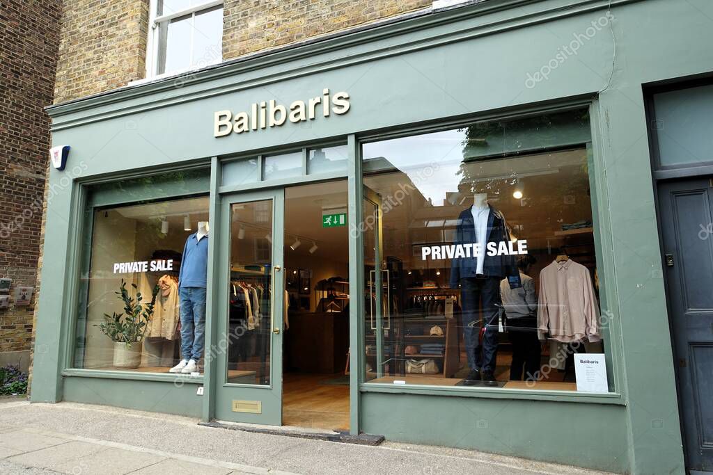 Balibaris men's fashion brand shop, located at 17 Hampstead High Street, London