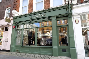 Slowear men's clothing store, located at 25 Marylebone High Street, Marylebone