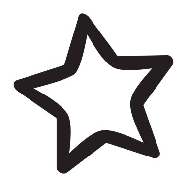 Yıldız. El çizimi vektör illüstrasyonu.